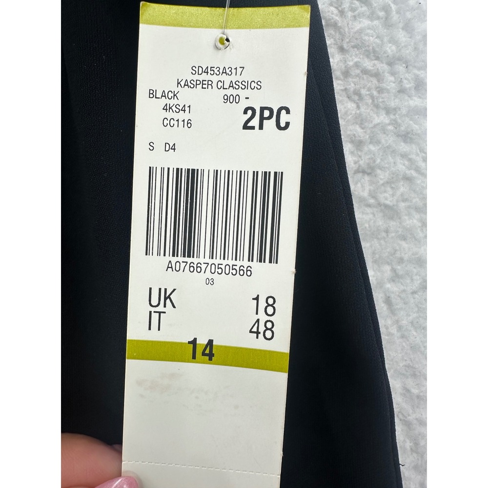 Kasper Classics Black Pencil Skirt Knee Length Size 14 Women's Career - Picture 6 of 10